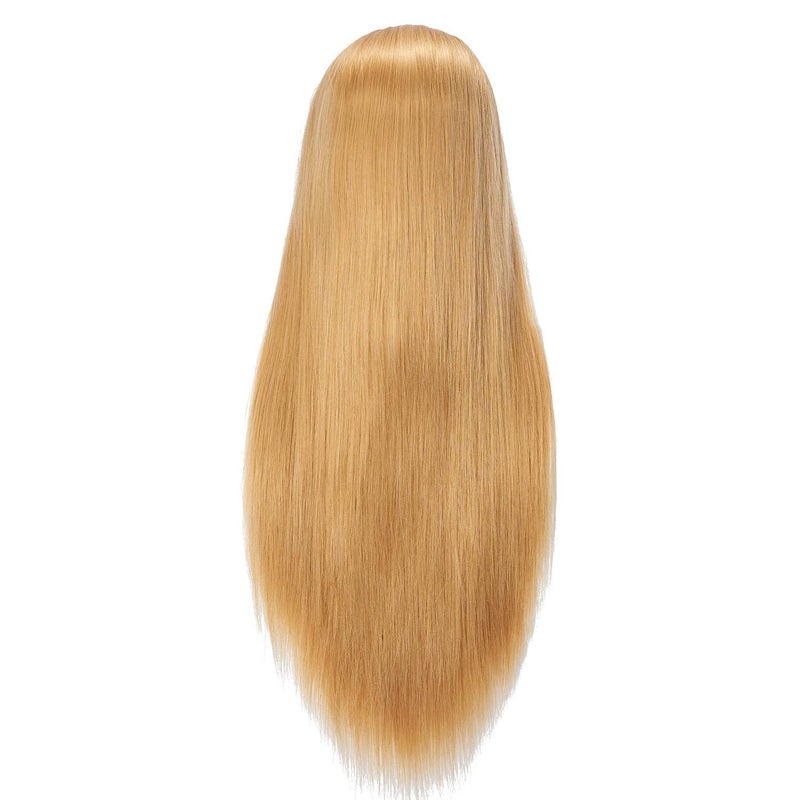 Hairlink 26-28'' Mannequin Head Synthetic Fiber Hair Styling Training Head Dolls for Cosmetology Manikin Maniquins Practice Head with Stand (6611W2720) - Image 5